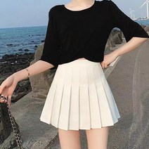 보나비 여성용 슬림핏 플리츠 스커트