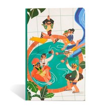 웃소 하드커버 다이어리형 노트, 물놀이유형, 1개