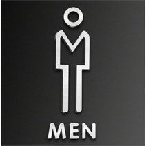 카페 화장실 도어사인 남자 표지판 02 실버, 1개, MEN