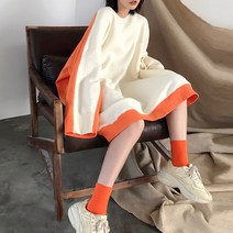 컬러배색 임부용 빅사이즈 원피스