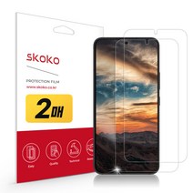 스코코 휴대폰 무반사 AR 코팅 액정보호필름 2매, 1개