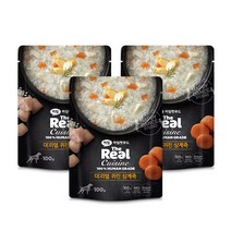 하림펫푸드 더리얼 퀴진 강아지 삼계죽, 닭, 3개, 100g