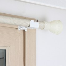 프리스페이스 커튼봉 스위트 25mm + 안뚫어고리 세트, 아이보리(커튼봉), 화이트(안뚫어고리)