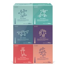 한예지 키스해링 오브제 펄프 미용티슈 2겹, 6개입, 1개