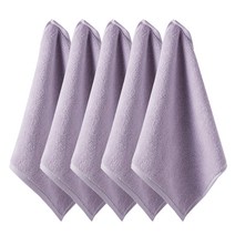 프롬코튼 30수 순면 무지 고리수건, 5개, 퍼플