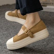 분홍코끼리 베어 골덴 통굽 메리제인 슈즈 5cm