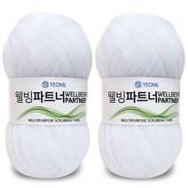 니뜨 웰빙파트너 수세미실 60g x 2p, 1 화이트, 2세트