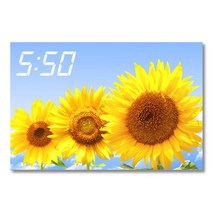 홈마인 캔버스 프린팅 액자 시리즈 LED 시계 해바라기 풍경 600 x 400 mm, 3