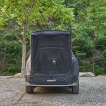 메이튼 캠핑 도킹 쉘터 꼬리 레드와일드 QM6 차박 텐트, 5인용, 블랙