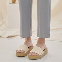 여성용 크루크 우레탄창 키높이 슬리퍼