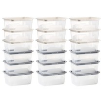 인콕 모노 사각 냉동밥보관 밀폐용기 그레이 9p + 아이보리 9p 세트, 1세트