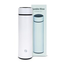바이탭 온도 확인 텀블러, 화이트, 500ml
