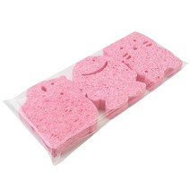 베이비베어 목욕스펀지 하마 + 고양이 + 물고기 세트, 핑크, 1세트