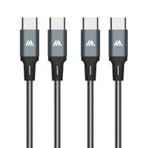 밸류엠 C to C 메탈 스프링 PD 60W 케이블 2p, 150cm, 다크그레이