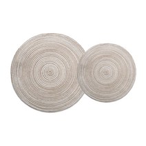 마켓감성 원형 고급라탄 테이블매트 2p, 베이지, 18cm, 36cm