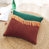 JCP 투톤 포인트 니트 쿠션 커버