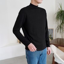 플레이즈 남성용 깔끔베이직 반목폴라 니트티셔츠