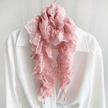 바비수 마뜰리 진주 린넨100 레이스 스카프