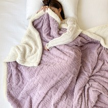 메이크포 M사이즈 극세사 양털 캠핑 소파 무릎 담요, 1개, 인디핑크