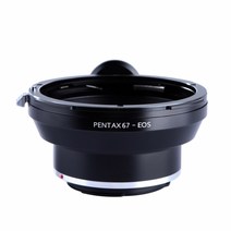 [펜탁스] 케이앤에프컨셉 PENTAX67-EOS 렌즈변환 어댑터 블랙무광 코팅, 1개