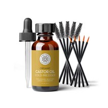 퓨어바디내추럴스 속눈썹영양제 100% 오가닉 캐스터 오일 30ml + 스포이드 +속눈써브러쉬 5p + 아이브로우브러쉬 5p 세트, 1세트