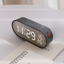 무아스 롤링팝 미러클락 LED 탁상시계, 다크그레이