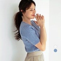 바블링브룩 여성용 스카시 브이넥 반팔 니트