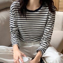 루나걸 여성용 니피 스트라이프 티셔츠