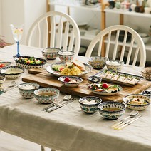 블루밍가든 6인 홈식기세트 24p, 혼합색상