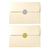 럭셔리펄 청첩장 엽서봉투 30p + 스티커 10개입 x 3p 세트, 소프트크림(봉투), 랜덤발송(스티커), 1세트