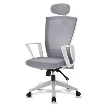 체어클럽 네옴 M60 화이트바디 고급메쉬 의자, GRAY