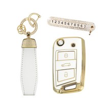 카템 엣지라인 풀커버 키케이스 풀세트, 화이트골드, 폭스바겐 01