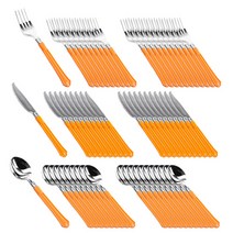 파티해 플레이팅 커트러리 세트, 스푼 20p + 포크 20p + 나이프 20p, 오렌지