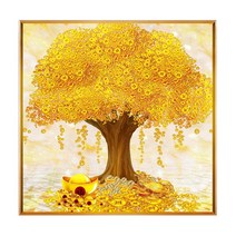 에버하우스 대형 금전수 DIY 보석 십자수세트 M, 옐로, 1세트