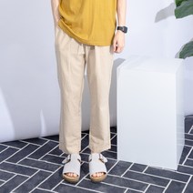 남성용 더간지 베이직 일자핏 밴딩 코튼팬츠