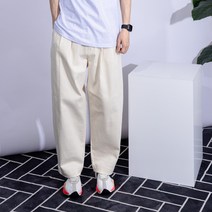 남성용 더간지 벌룬핏 히든밴딩 코튼팬츠