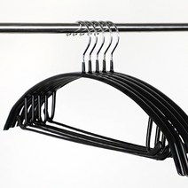 프랑온드 미끄럼방지 반원 성인 옷걸이, 블랙 둥근고리, 30개입