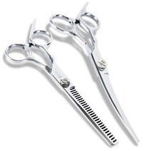 딩동펫 반려동물 미용 숱가위   커브가위 상 세트, 1세트