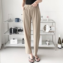 가비진 여성용 쫀쫀 스판 밴드 슬림핏 팬츠 v10가인