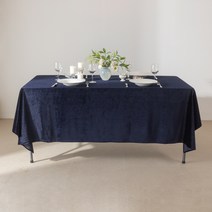 대성섬유 벨벳 루핑 테이블보, 다크네이비, 특대(330 x 150 cm)