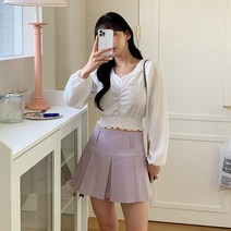린다샵 다스니 스퀘어넥 셔링 블라우스 BL4495K22