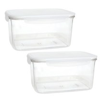 은스홈 직사각 트라이탄 밀폐용기 2600ml, 2개, 밀폐용기 2p