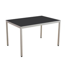 다가구 프래그마 1인용 공부 책상 100 x 80 x 72 cm, 상판(블랙 + 아이보리) + 프레임(아이보리)