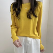 레몬소울 여성용 야조 데일리 라운드 니트티