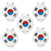 국가대표 태극기 자석 볼마커 5p, 화이트