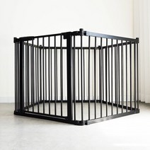 딩동펫 반려동물 스마트 반자동 안전문 울타리 5단, 블랙