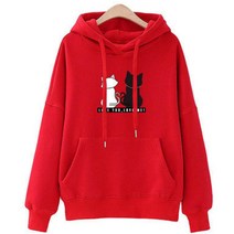 사랑스러운 고양이 오버핏 임산부 기모 후드티