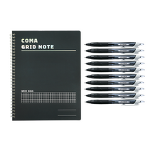 투코비 코마 스프링 그리드노트 + 제트스트림 볼펜 흑색 1.0mm 10p 세트, 블랙(노트), 1세트