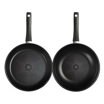 해피콜 브릴로 다이아몬드팬 세트 2개, 블랙, 프라이팬 24cm + 궁중팬 24cm