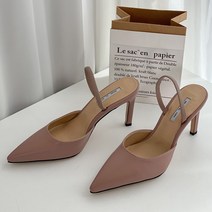 파이 여성용 스틸레토 발등 스트랩 뮬 힐 9cm KR_1785